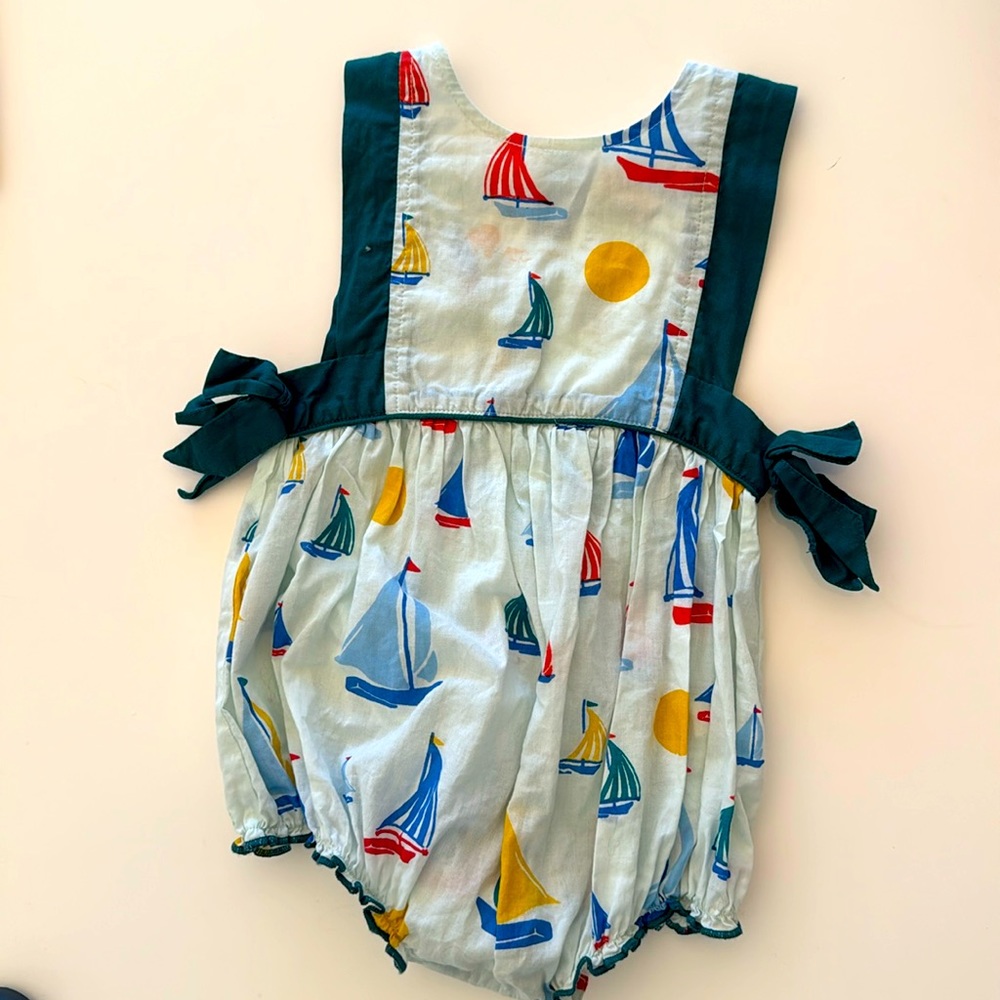 Pink chicken sailboat onesie size 12-18 months